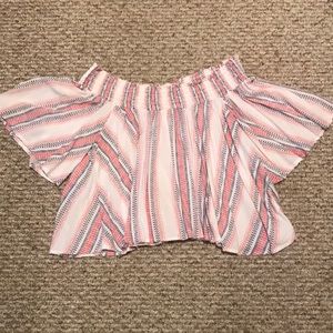 Striped Off The Shoulder Top